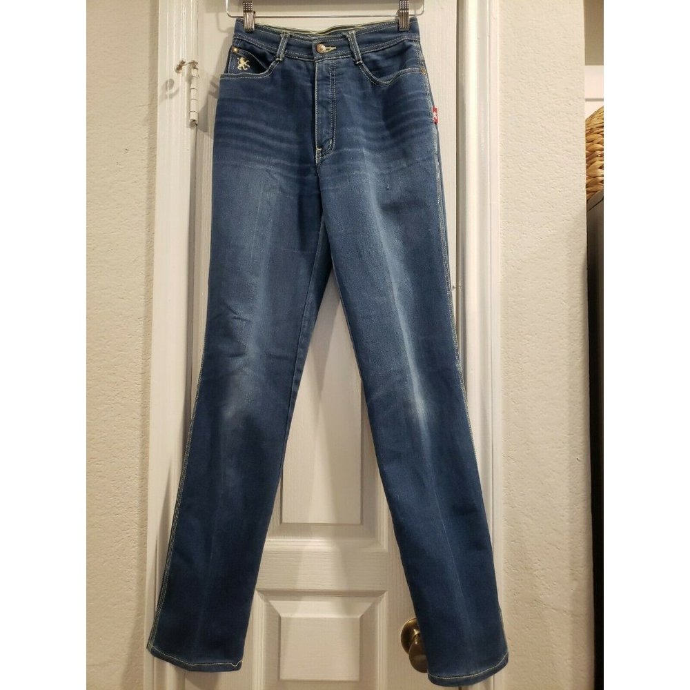 Braxton 80's High Waist Jeans Size 7 Yellow Triple Stitch